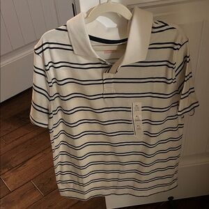 Cat & Jack Cream Polo with Black Stripes